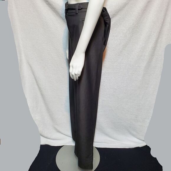 Larry Levine Gray Dress Pants with Belt (12) - Picture 3 of 5